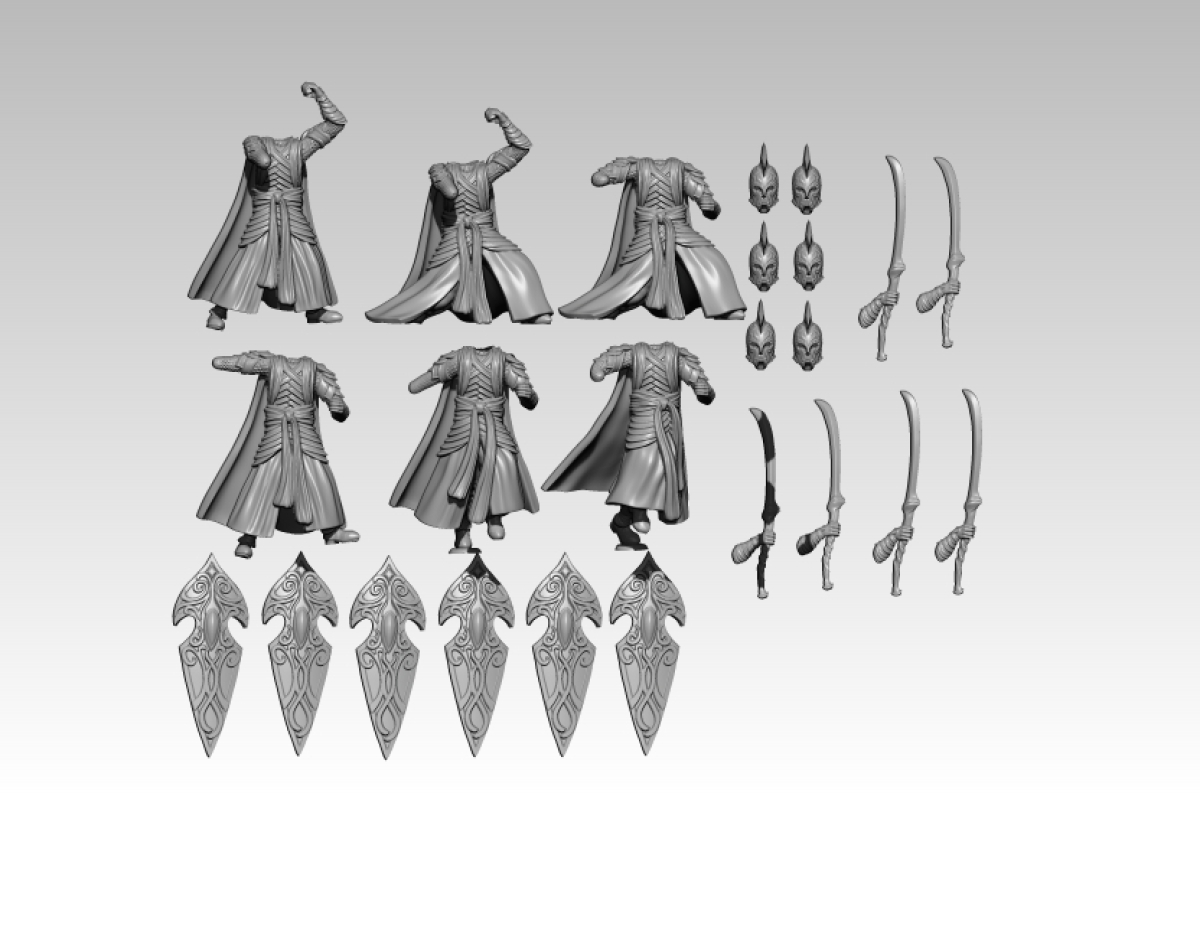 Elfs of hidden Hole mit Schwertern Set 2